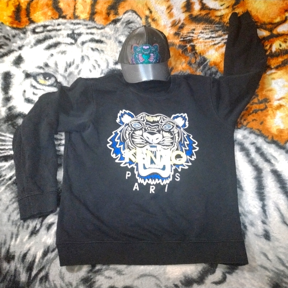 Kenzo Black Tiger Sweater&Hat